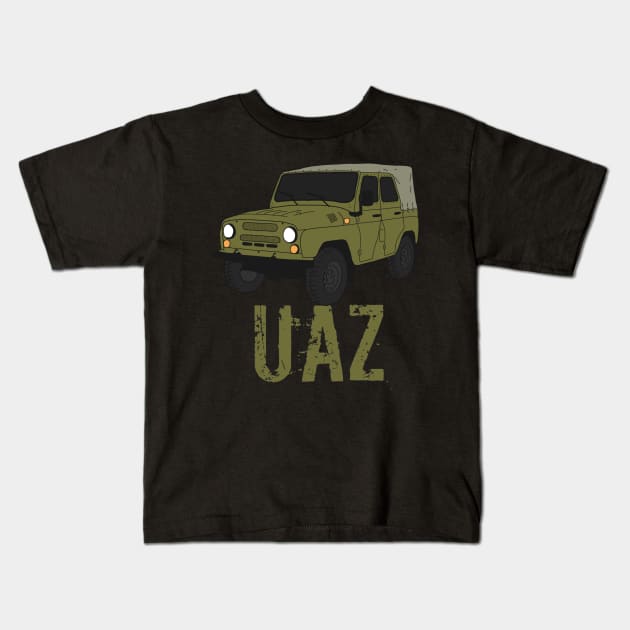 Uaz Kids T-Shirt by Ntdesignart